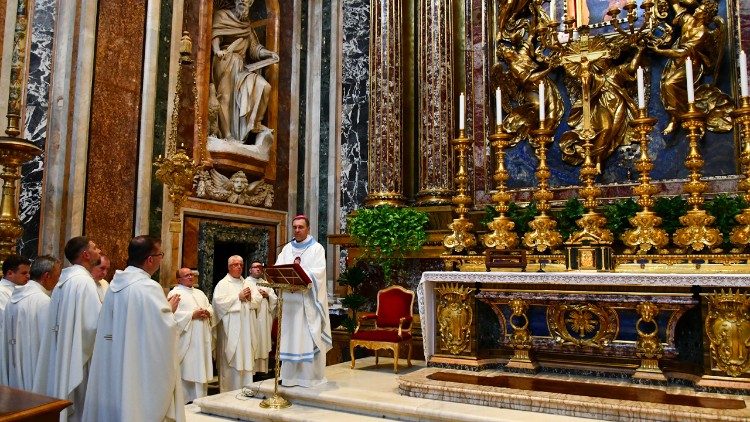 Msza św. podczas pielgrzymki do Rzymu