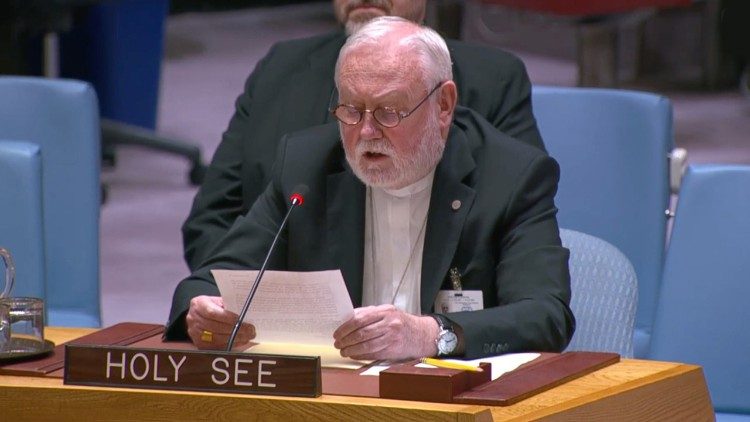 Dom Paul Richard Gallagher nas Nações Unidas