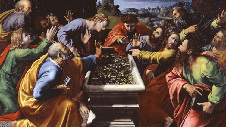 Giulio Pippi, detto Giulio Romano, (Roma 1499 ca. - Mantova 1546) Giovan Francesco Penni, detto il Fattore, (Firenze 1488 ca. - Napoli 1528) Incoronazione della Vergine, (detta Madonna di Monteluce), 1505 - 1525 Olio su tavola, cm 354 x 232  © Musei Vaticani