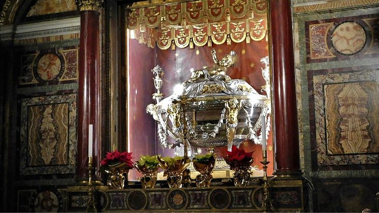 Relikwie Świętego Żł&oacute;bka Jezusa Chrystusa w Bazylice Matki Bożej Większej