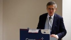  Paolo Ruffini durante su intervención en la reunión "Connact", en Bruselas.