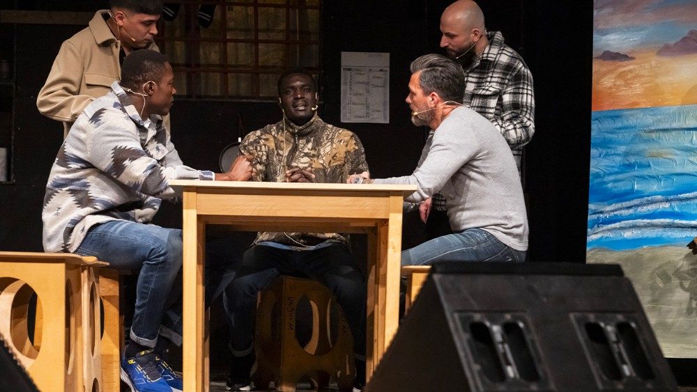 Un momento della mise en scene Il tunnel dei sogni (Foto di Emiliano Pinnizzotto)