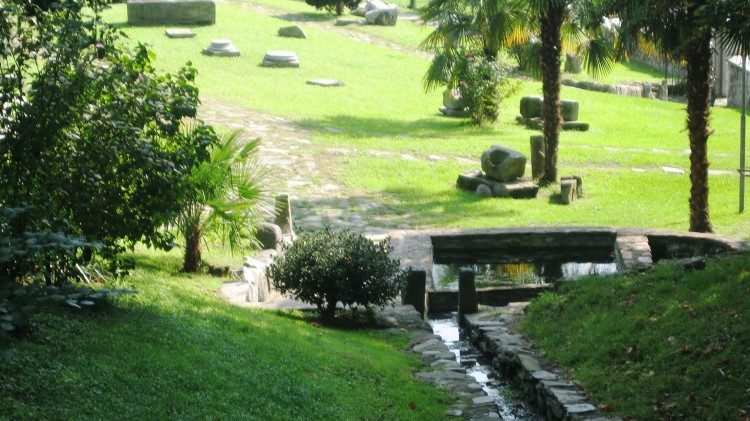 Một điểm dừng ch&acirc;n của Cammino di Sant'Agostino tại v&ugrave;ng Lombardi, nước &Yacute;.