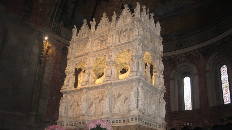 Die sterblichen &Uuml;berreste des hl. Augustinus werden heute im norditalienischen Pavia aufbewahrt