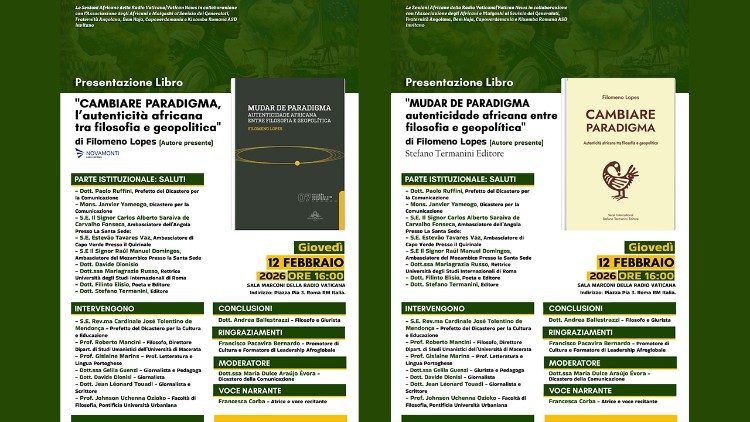 O programa de apresentação do livro "Mudar de Paradigma: Autenticidade africana entre filosofia e geopolítica