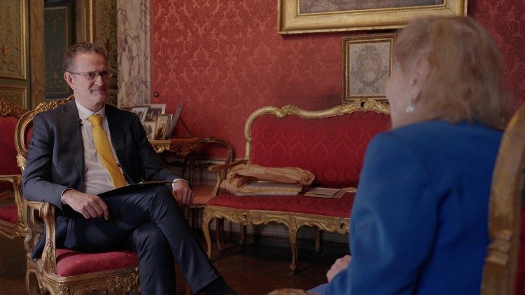 Un momenmto dell'intervista alla principessa Elettra Marconi