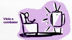 A luta contra os vícios ajuda o ser humano a ter autodomínio e a estar mais perto do seu objetivo de santidade (Arte: Phillip Pereira | @phillippereira_ ).  