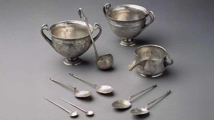 Servizio in argento met&agrave; del I secolo a.C. Metropolitan Museum of New York.