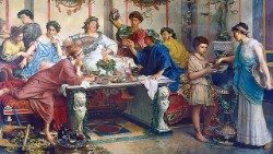 Roberto Bompiani,  Il Triclinio, 1876, Getty Museum.