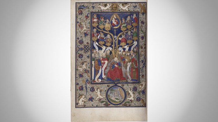 Salterio , Vat. lat. 3467 Napoli, sec. XV ex. (mm 268x163; ff. 185)&copy; Biblioteca Apostolica Vaticana