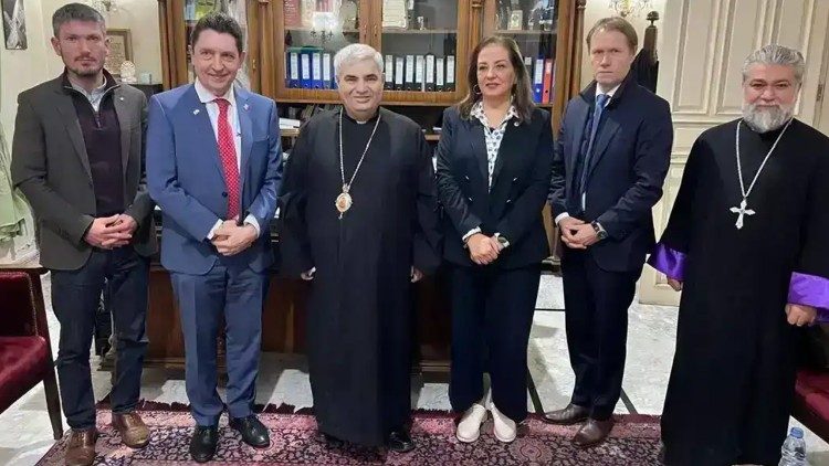2026.02.19 Delegazione Senato Francese visita la Chiesa Armeno Cattolica a Damasco
