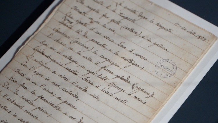 "La quiete dopo la tempesta" di Leopardi, Biblioteca Nazionale Vittorio Emanuele III, Napoli, CL.XIII.21 ante 17 settembre 1829
