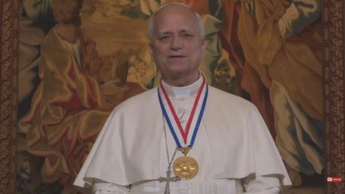 XIV. Le&oacute; p&aacute;pa kapta id&eacute;n az amerikai Szabads&aacute;g &Eacute;rdem&eacute;rmet