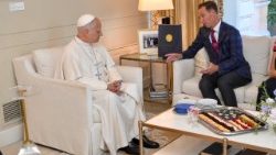 Papst Leo XIV. und Botschafter Brian Francis Burch