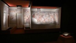 Pitture parietali della Tomba François. Museo Villa Giulia (Foto Valentina Sensi- HF4)