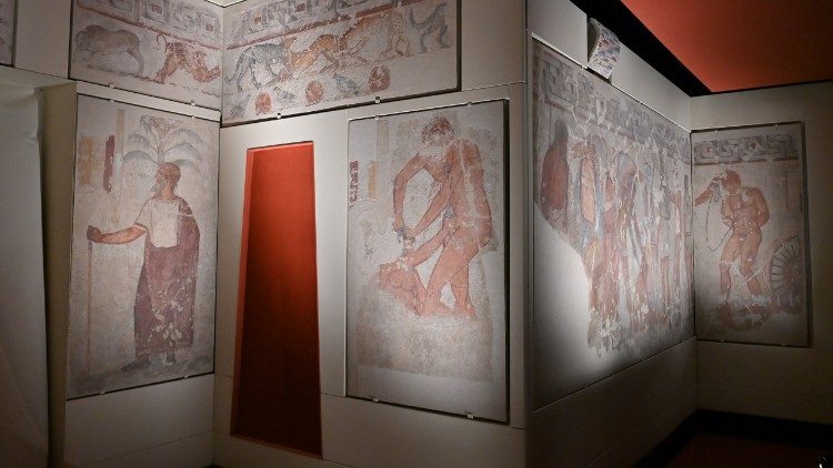 Le pitture della Tomba Fran&ccedil;ois, ora a Villa Giulia. 