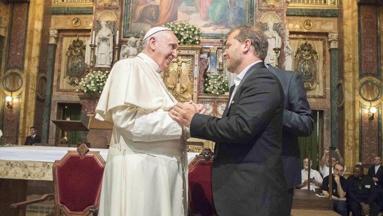Nel 2015 Marco Voleri ha cantato a Torino davanti Papa Francesco