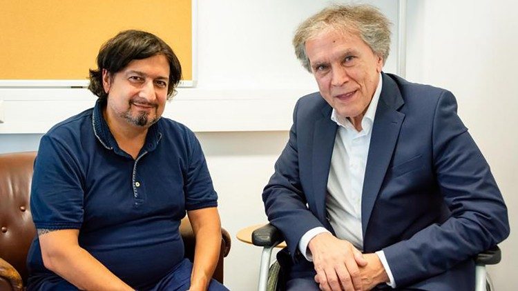 Redakteur Stefan Hauser (l.) mit Emil Brix