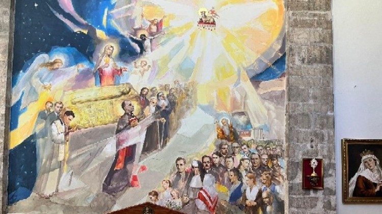 Slika "Hodočašće hrvatskog naroda sa Škrinjom sv. Šimuna" blagoslovljena u crkvi sv. Šime u Zadru (Foto: Ines Grbić)