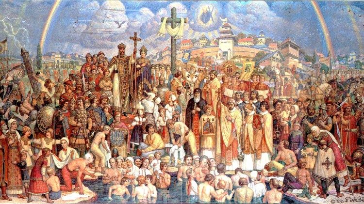 Battesimo della Rus' di Kyiv - Ucraina. Autore Petro Andrusiv