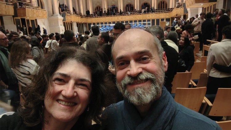 Angela e Guilherme prestigiaram o concerto na Sala S&atilde;o Paulo