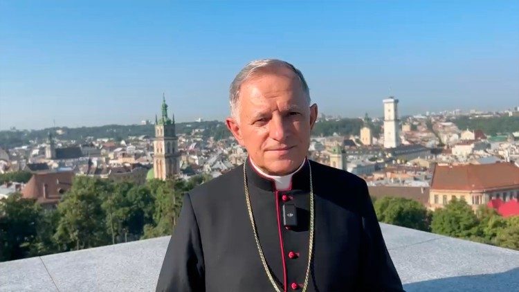 Mgr Mieczyslaw Mokrzycki archevêque de Lviv, le 17 juillet 2026.