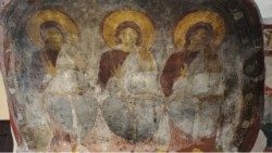 Affresco della Trinità (© 2026 Santuario della Santissima Trinità di Vallepietra)