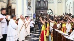 Un momento de la misa de clausura de la asamblea de la FABC celebrada en Yakarta.