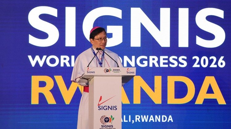 Il nunzio in Rwanda legge il messaggio del Papa a firma del cardinale Parolin ai partecipanti al World Congress di Signis a Kigali