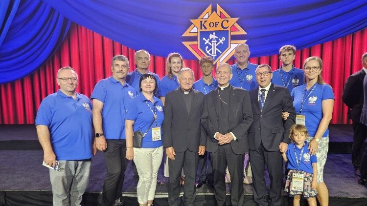Delegacja polska na Najwyższą Konwencję Rycerzy Kolumba w Denver (© Rycerze Kolumba / Vatican Media)
