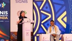 Speakers at the panel on Synodality – A model for peaceful co-existence and social development, Sr. Marie Kolbe Zamora, Fr.Victor Vijay Lobo