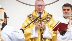 Kardinal Parolin bei der Messe in Guatemala 