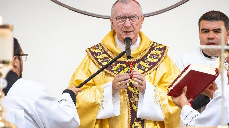 Kardinal Parolin bei der Messe in Guatemala 