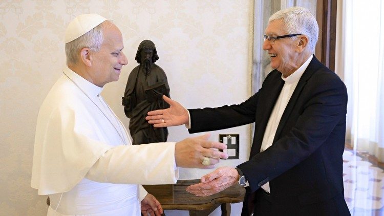 Una de las visitas del purpurado al Papa