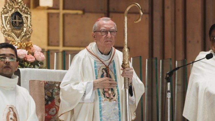 Kard. Pietro Parolin podczas Mszy św. w Bazylice Matki Bożej z Guadalupe
