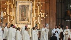 El cardenal Pietro Parolin en la Basílica de Nuestra Señora de Guadalupe  (Foto: ©️María Langarica)