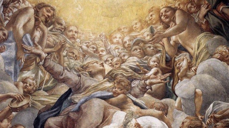 Antonio Allegri, detto il Correggio, Maria Vergine assunta in cielo circondata da angeli (part.) 1526-1530 ca., affresco,  cupola del Duomo di Parma.