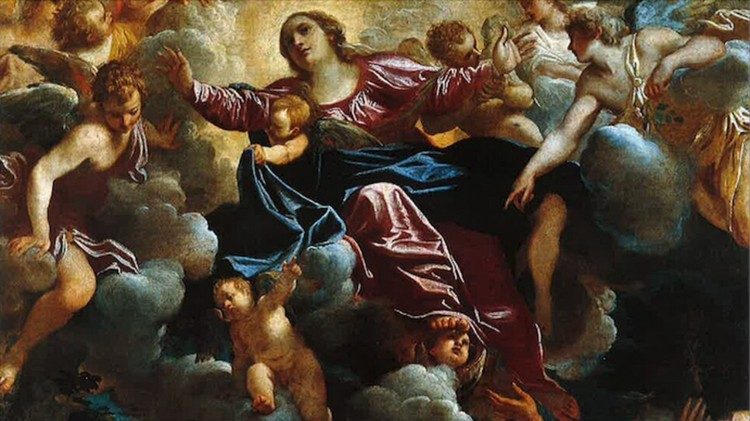 Annibale Carracci, Assunzione della Vergine (Assunta Bonasoni), part., 1592, olio su tela, 260 &times; 177 cm, Pinacoteca Nazionale di Bologna.