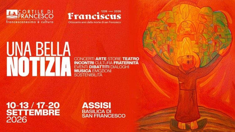 O cartaz do Cortile di Francesco 2026