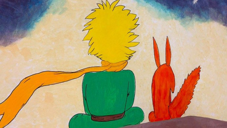 The Little Prince dan Rubah dilukis pada salah satu dinding.