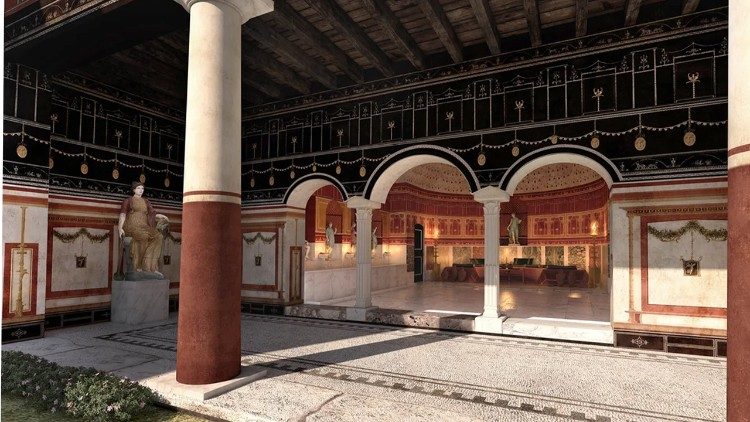 Una domus di Ostia, ricostruzione grafica Progetto Katatexilux