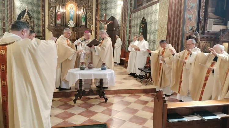 Благославяне на маслата в Русе