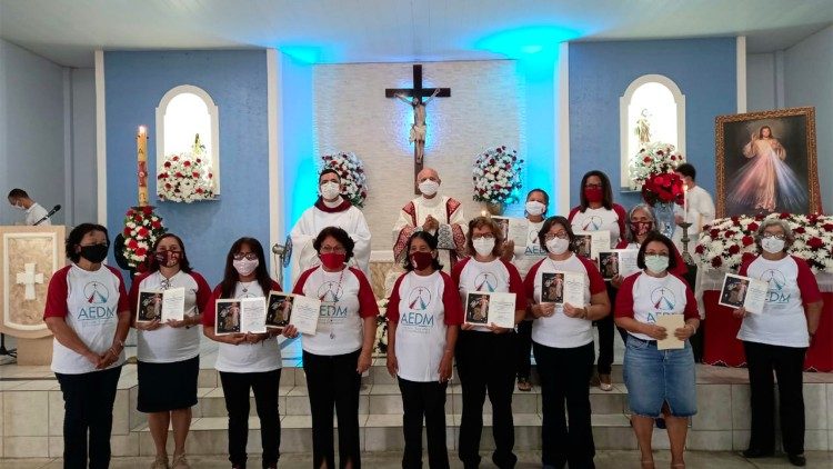 Um marco de f&eacute; em Alagoas: registro da funda&ccedil;&atilde;o do grupo de AEDM na Par&oacute;quia Nossa Senhora Aparecida, em Macei&oacute;, no ano de 2020 (&copy;Divulga&ccedil;&atilde;o)