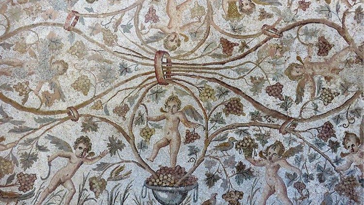 Particolare di pavimento musivo da Hippo Regius. 