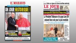 À la Une de journaux algériens, datés du mardi 14 avril 2026.