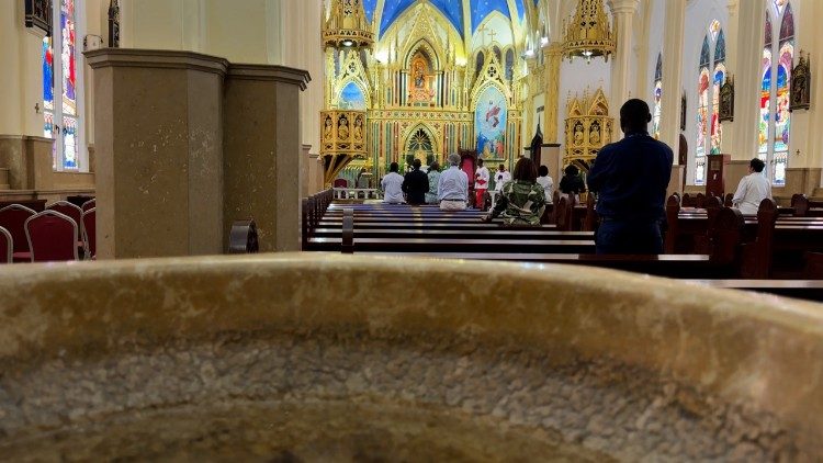 Mass is celebrated in St Elizabeth's cathedral in central Mongomo