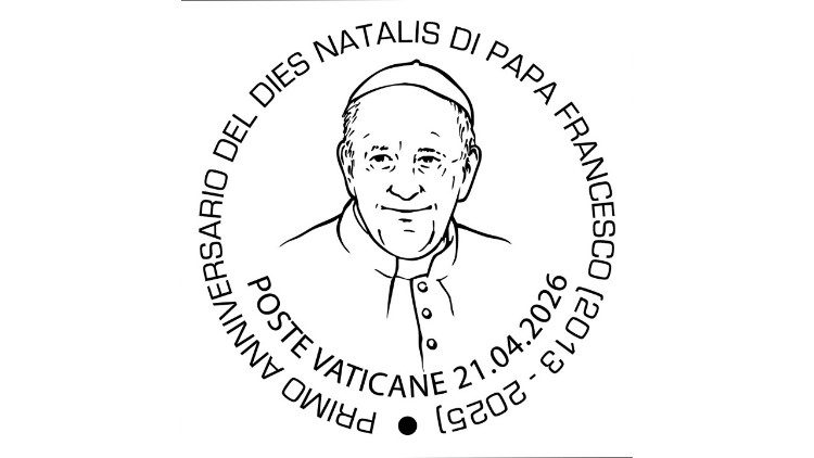 El servicio postal del Vaticano ha emitido un matasellos especial con motivo del primer aniversario de la muerte del Papa Francisco, que tuvo lugar el 21 de abril de 2025.