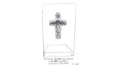 il disegno di Michelangelo Pistoletto della tomba di Papa Francesco