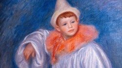 Pierre-Auguste Renoir, Pierrot bianco (1901-1902). Olio su tela 79.1 x 61.9 cm. Lascito di Robert H. Tannahill. Ph.  Monkeys Video Lab.