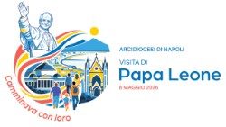 Das Logo der Papstreise nach Neapel am 8.5.2026